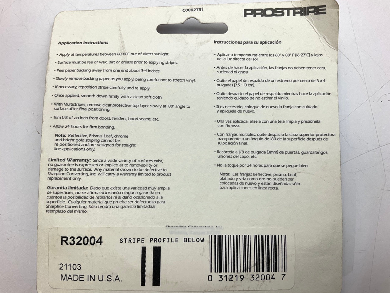 Prostripe R32004 Vinyl Striping Pinstriping Tape 5/16'' X 40' Dual Line Charcoal