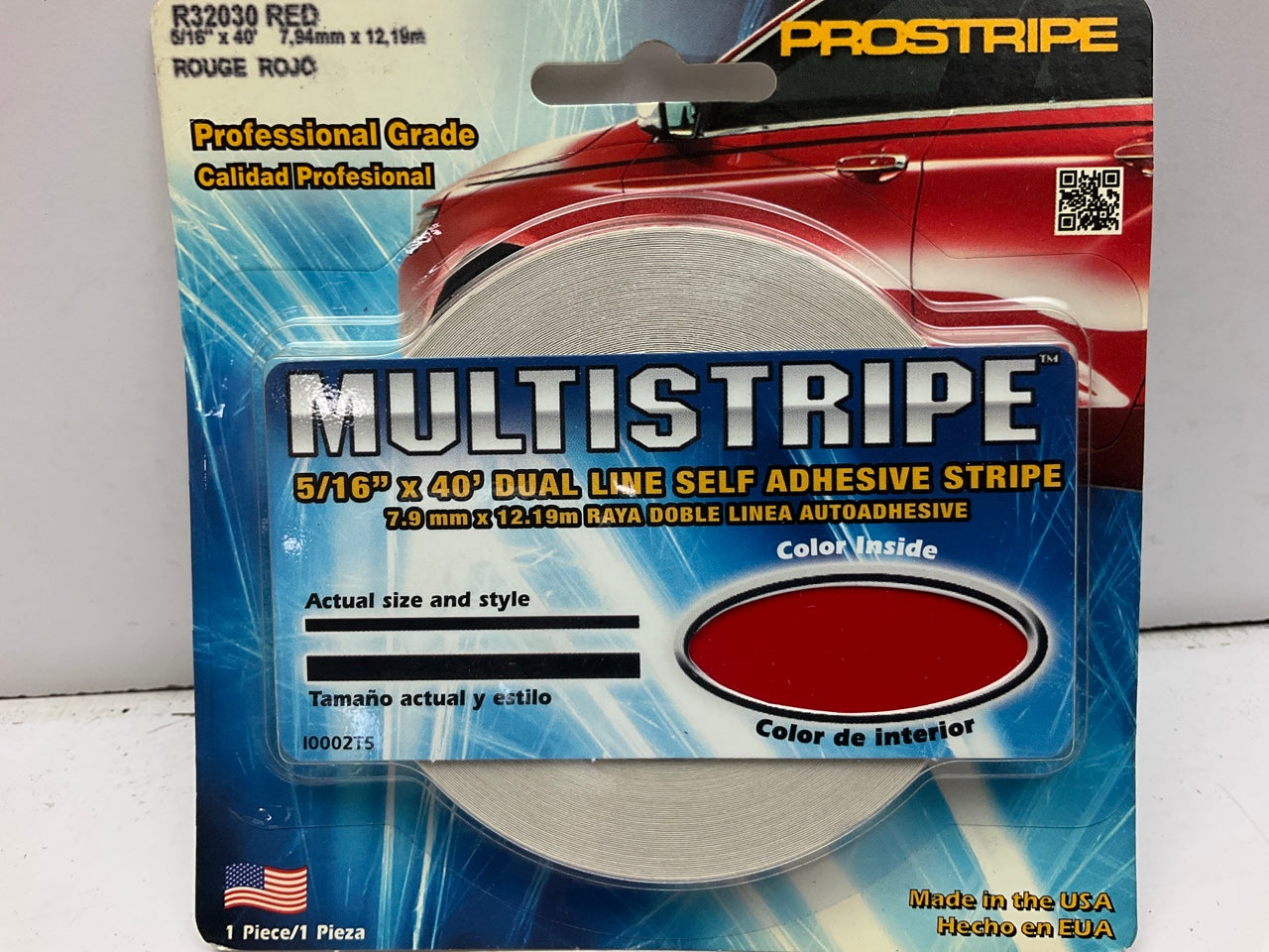 Prostripe R32030 Vinyl Striping Pinstriping Tape 5/16'' X 40' Dual Line Red