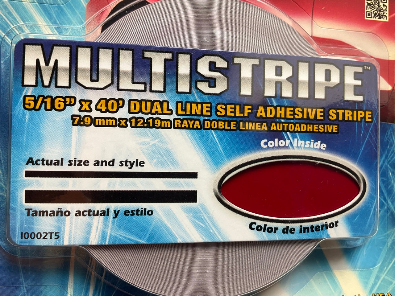 Prostripe R32092 Pinstripe Striping Tape -  Red 5/16'' X 40' Dual Line