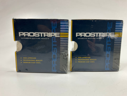 (2) Prostripe R41608 Vinyl Pinstripe Striping Tape 1/4'' X 150' - White