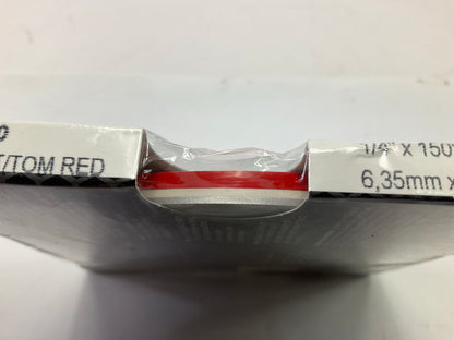 Prostripe R41720 Pinstripe Striping Tape, Silver Met / Tomato Red  1/4'' X 150'