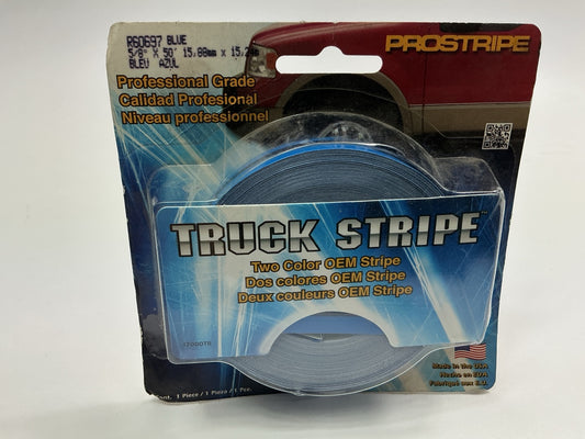 Prostripe R60697 Vinyl Striping Pinstriping Tape 5/8'' X 50' Black & Blue Stripe