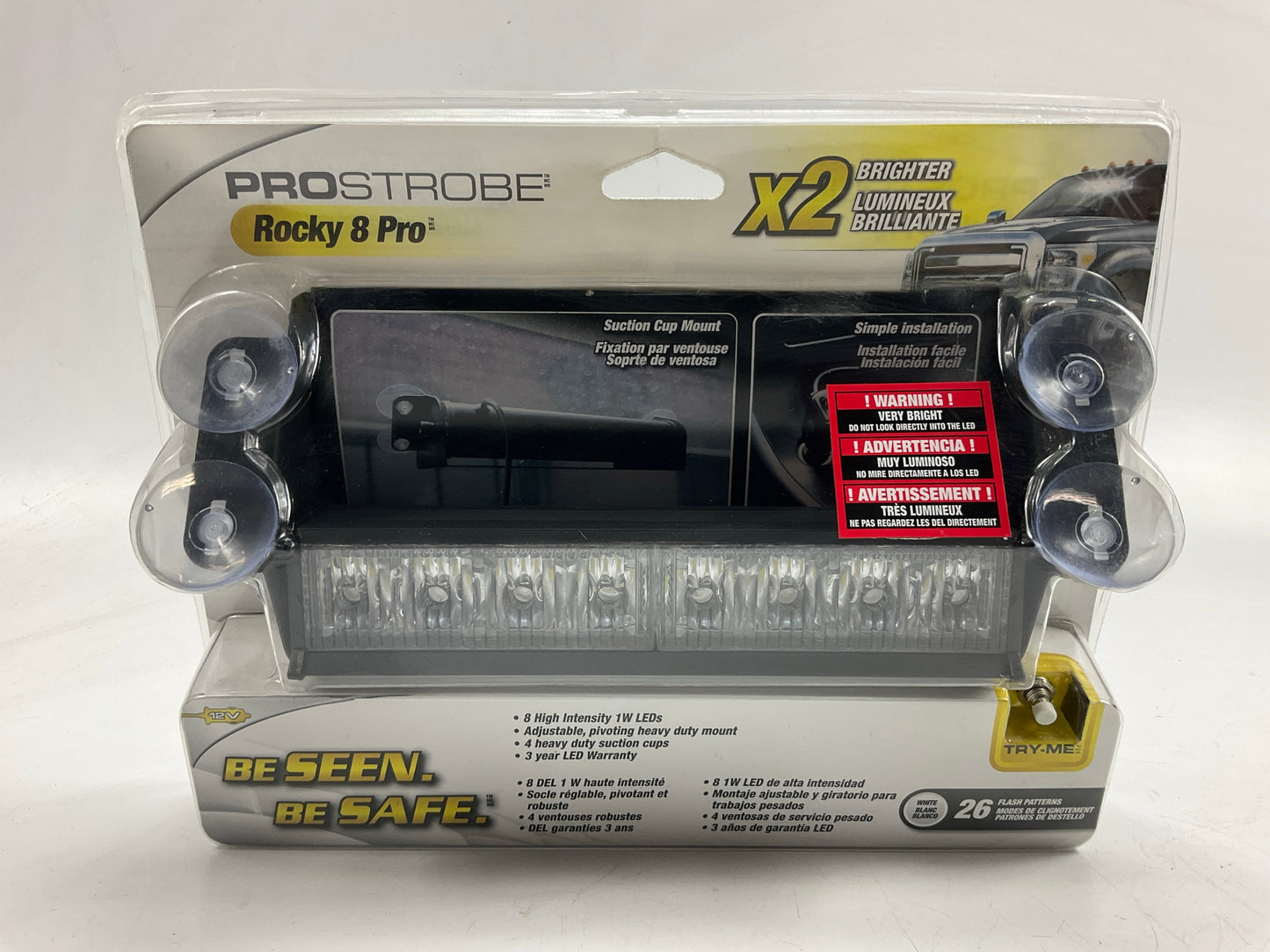 Prostrobe 70747  Pro Plug And Play Windshield Mount Safety Strobe LED Light Lamp