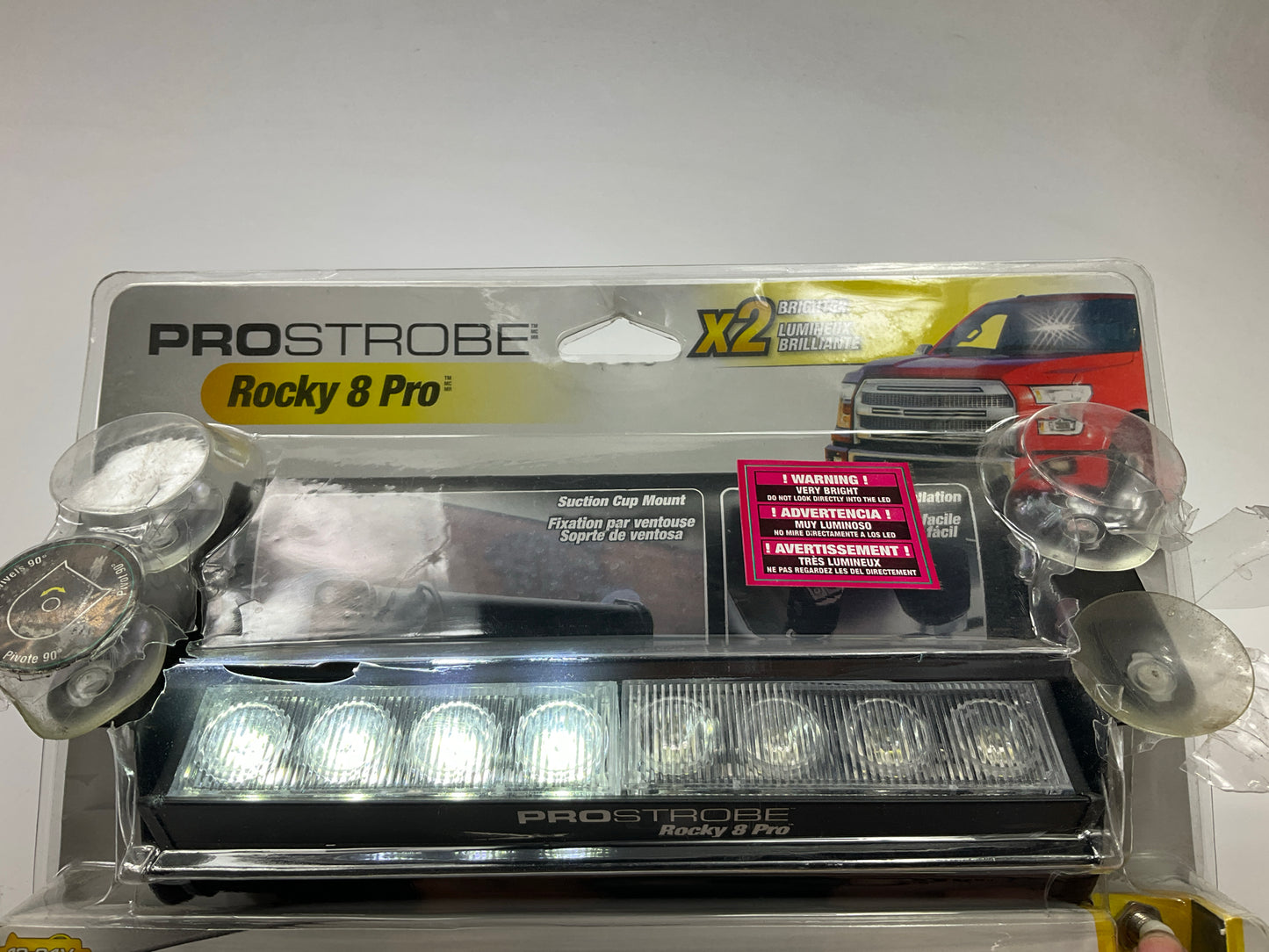 OPEN BOX Prostrobe Pro Plug & Play Windshield Mount Safety Strobe LED Light Lamp