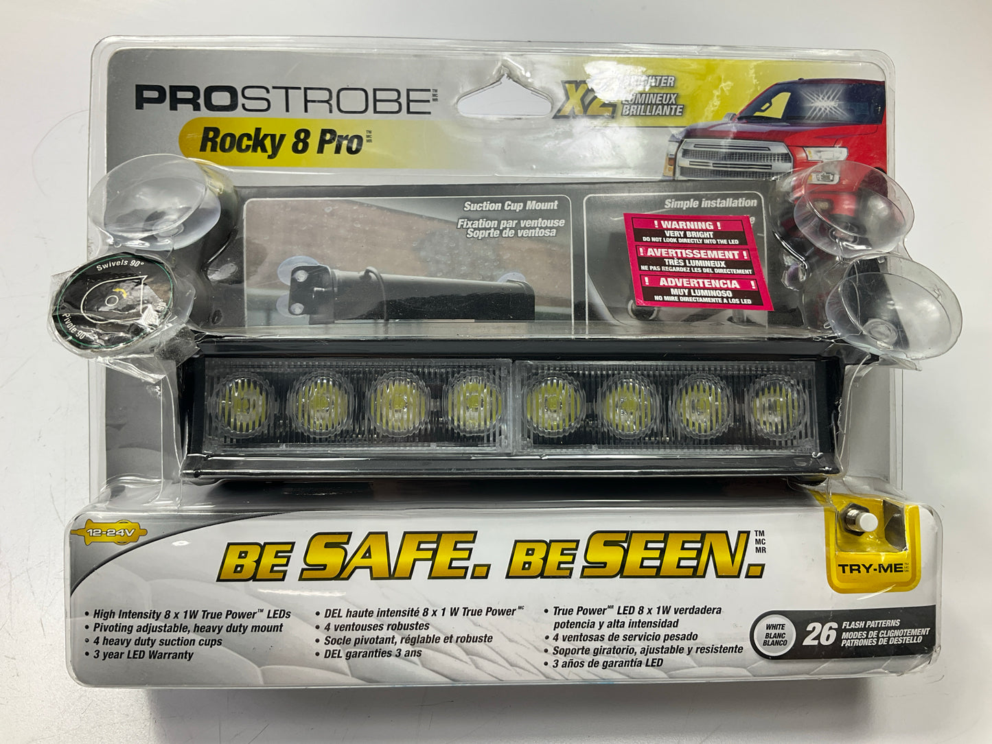 Prostrobe 70747A Pro Plug And Play Windshield Mount Safety Strobe LED Light Lamp