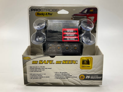 ProStrobe 70750 Rocky 4 Pro 12-24V Amber LED Dash Light, 26 Flash Patterns