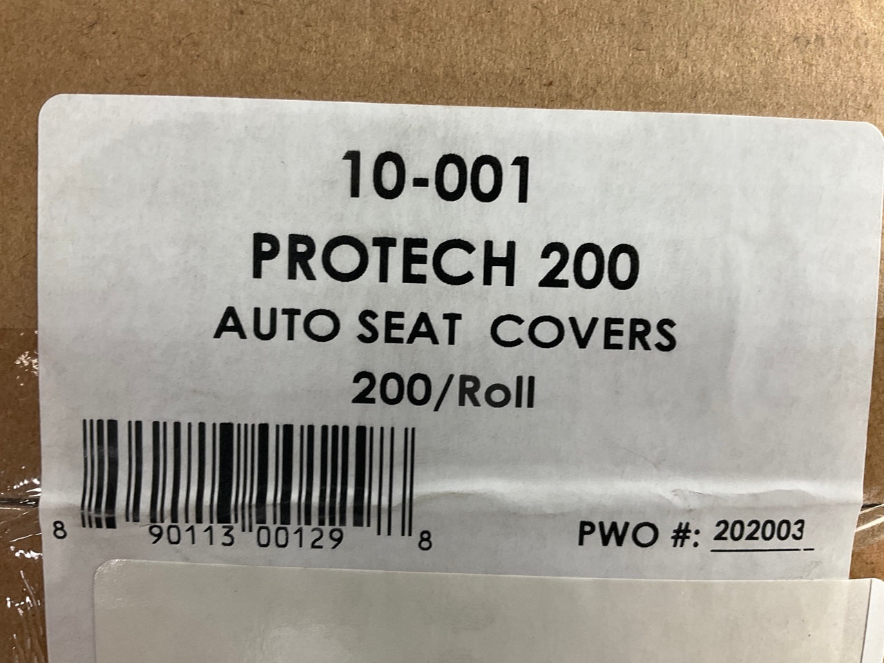 200 Count Roll Of Disposable Plastic Seat Covers For Repair Mechanics, Dealers