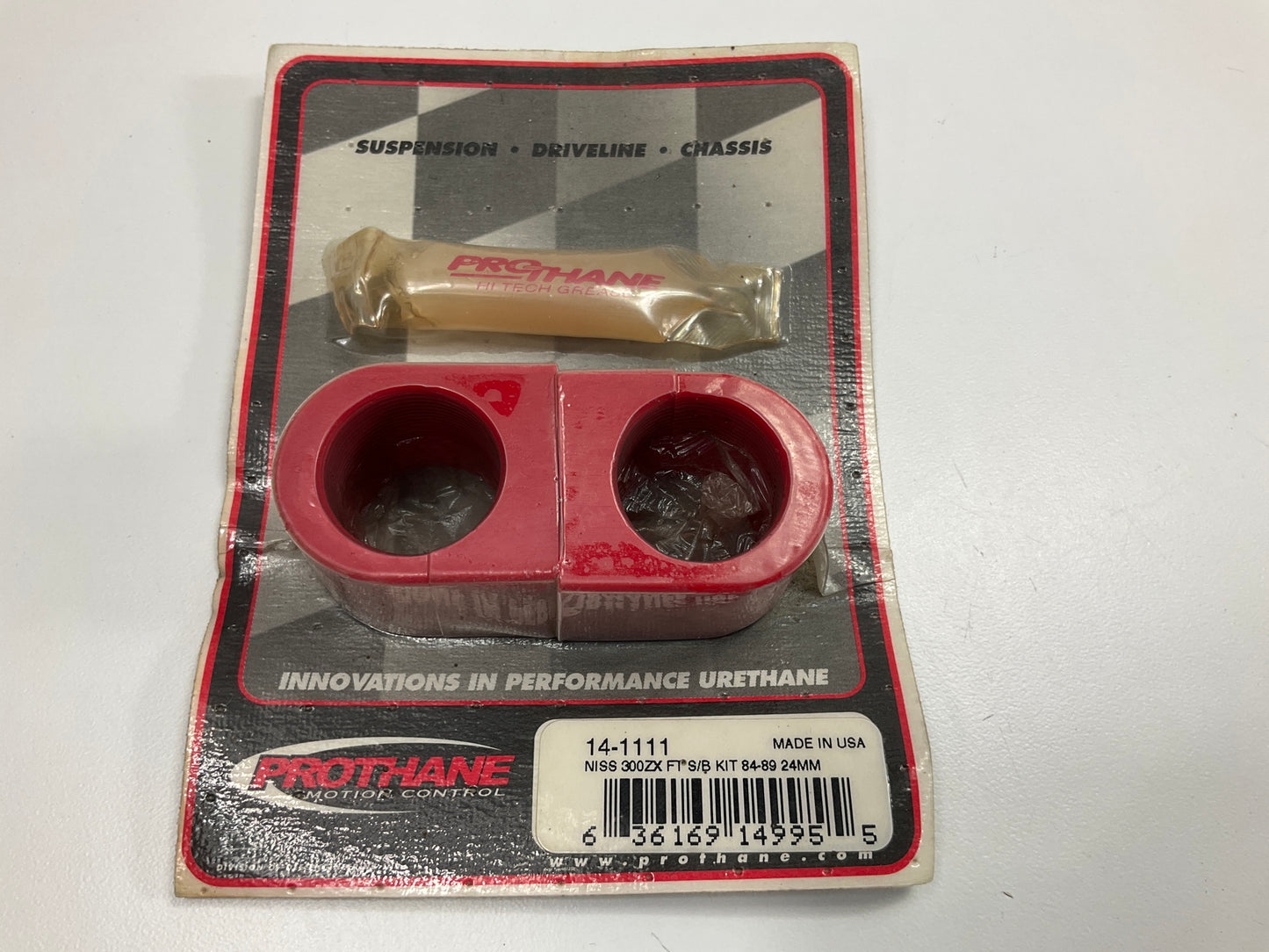 Prothane 14-1110 Front Sway Bar Bushing Kit, 23mm Bar, Red, For 280zx 300zx Z31