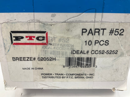 (10) PTC SAE #52 Large Hose Clamps, 2-13/16 To 3-3/4'' Clamping Range