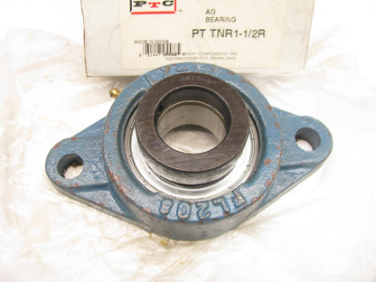 PTC TNR1-1-2R Flange Block Bearing With Collar, 1-1/2'', 2 Bolt Flange