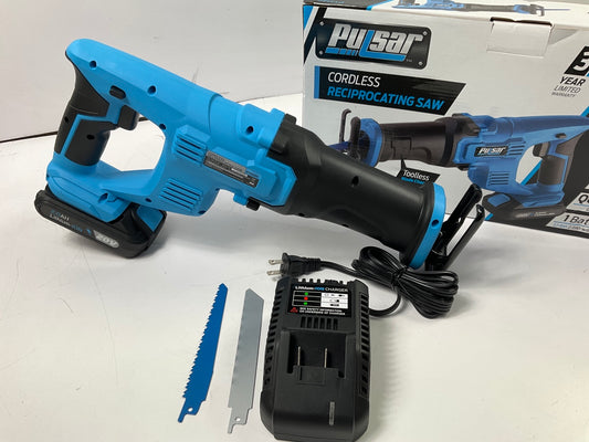 Pulsar PT2120 20V Cordless 2.0Ah Lithium-Ion Reciprocating Saw, Battery, Charger