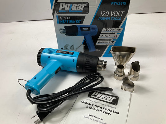 Pulsar PTH3815 120 Volt 5-Piece Heat Gun Kit, 1500W