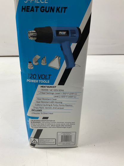 Pulsar PTH3815 120 Volt 5-Piece Heat Gun Kit, 1500W