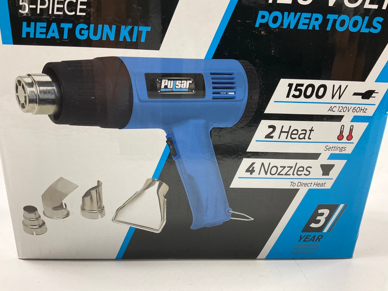 Pulsar PTH3815 120 Volt 5-Piece Heat Gun Kit, 1500W