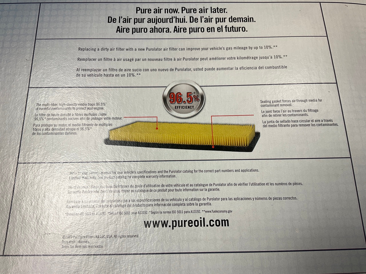 Purolator A26312 Engine Air Filter For 2007-2012 Acura RDX
