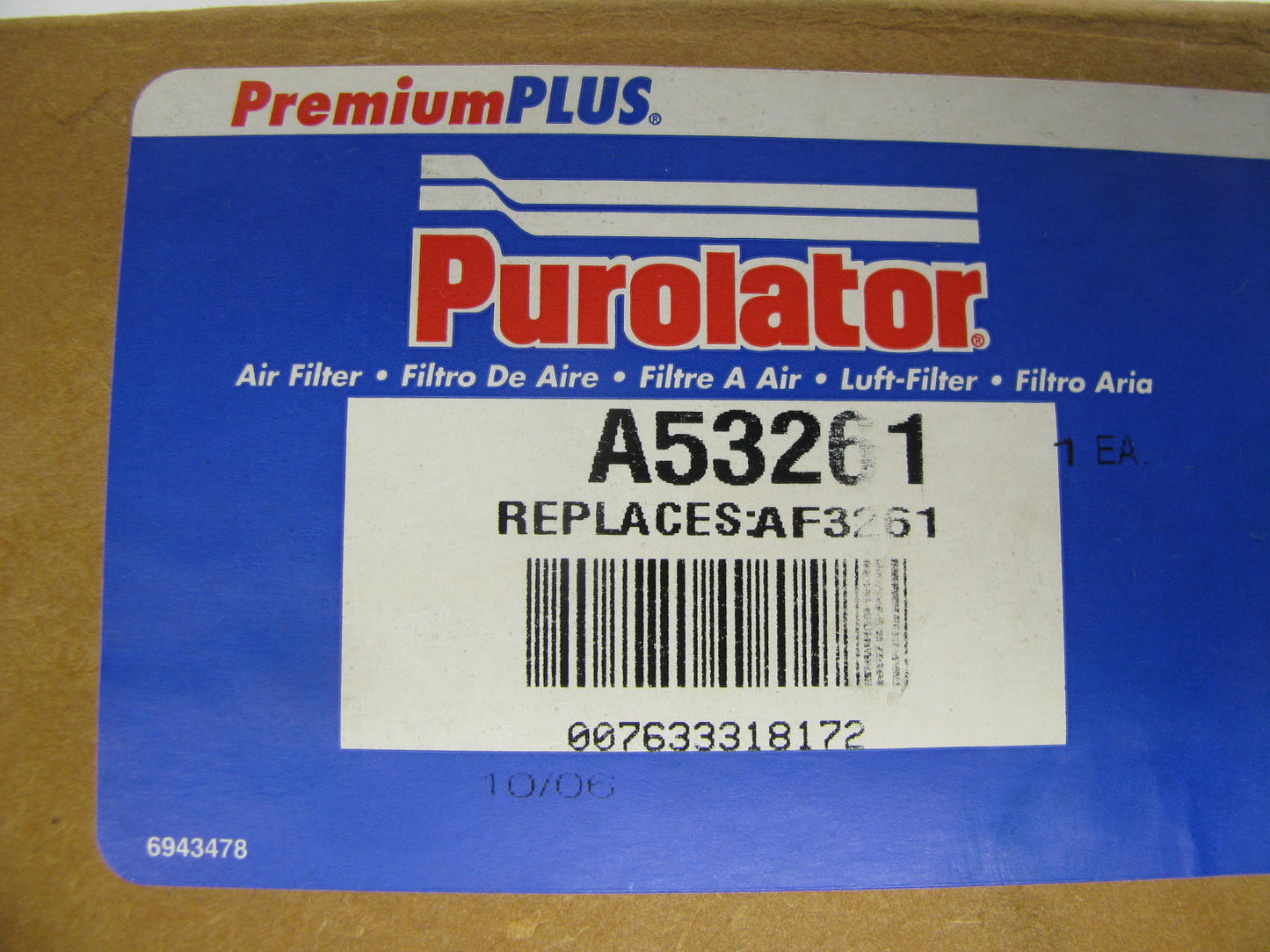 (4)  Purolator A53261 Air Filter Replaces 42532 CA2565 AF1744M PA2513 LAF8551