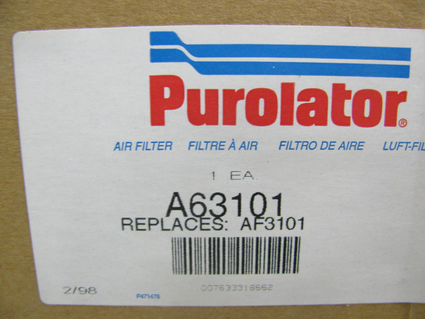 (10) Purolator A63101 Air Filters Replaces CA8248 46525 LAF1720 AF1176 P776695