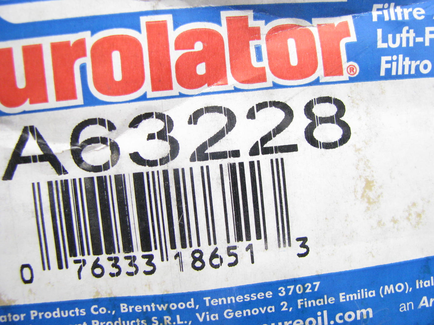 Purolator A63228 Air Filter Replaces CA1596 87253 AF979 P185028 PA2521 A821C