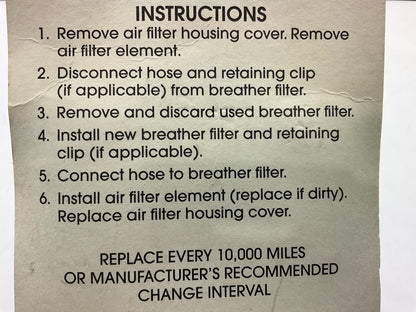 Purolator B43160 Engine Crankcase Breather Element Filter