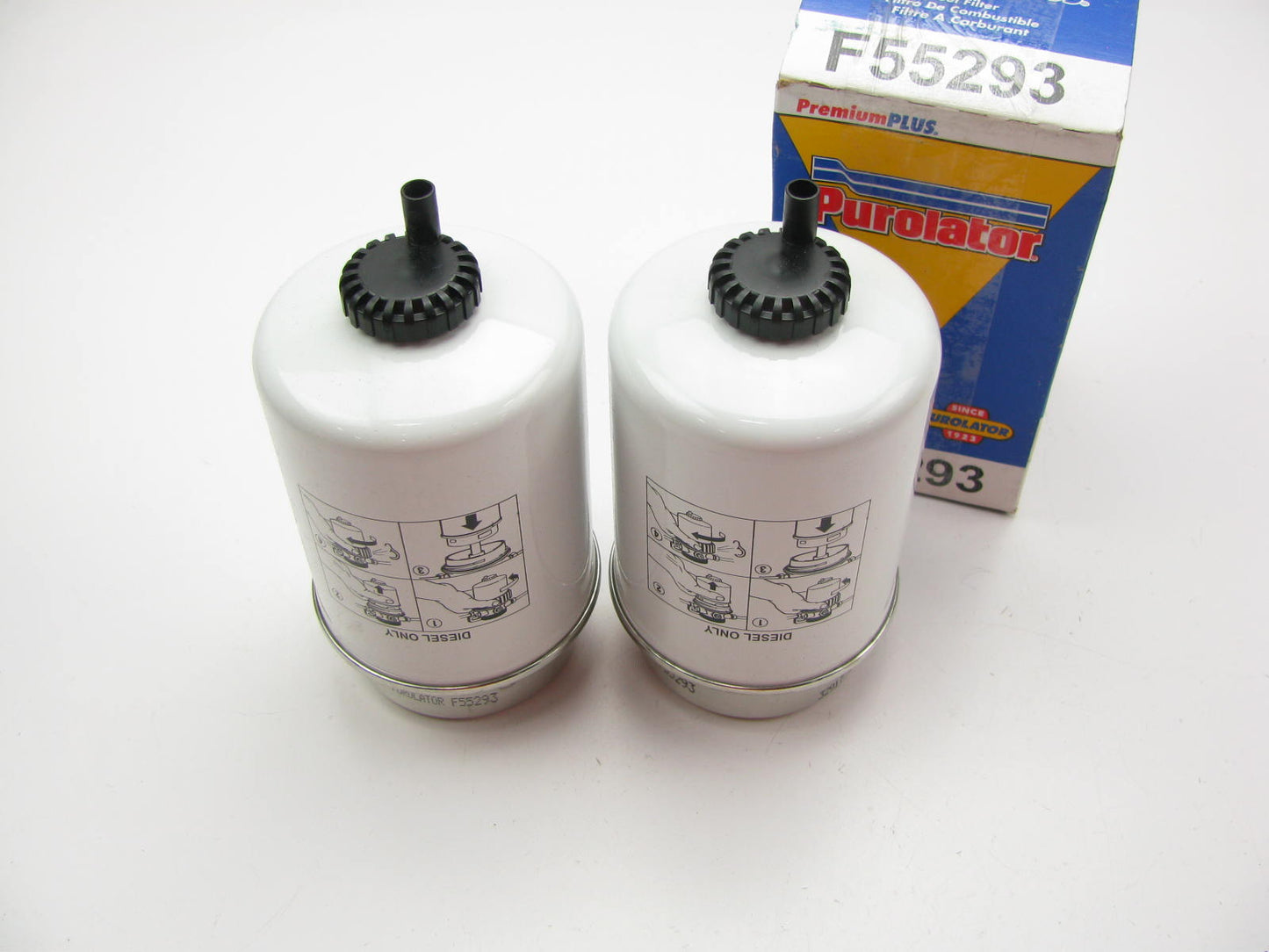 (2) Purolator F55293 Diesel Fuel Water Separator Filter Replaces PS7408A 33668