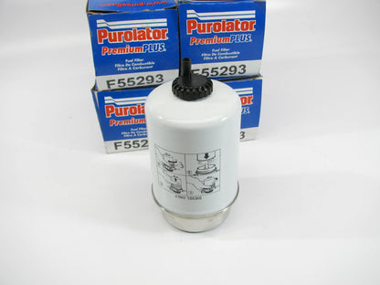 (4) Purolator F55293 Diesel Fuel Water Separator Filter Replaces 33668 F65299