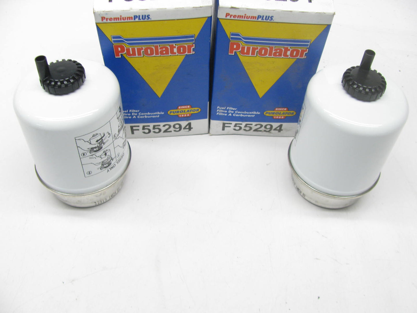 (2) Purolator F55294 Diesel Fuel Water Separator Filter Replaces PS9127 33748