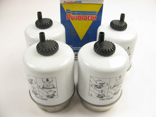 (4) Purolator F55294 Diesel Fuel Water Separator Filter Replaces PS9127 33748