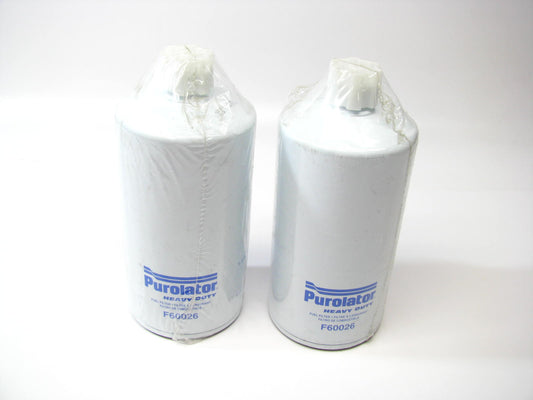 (2) Purolator F60026 DIESEL Fuel Filter For Caterpillar C-12 C-10 3176 797F