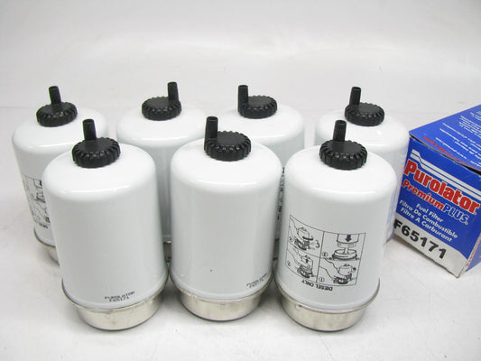 (7) Purolator F65171 Diesel Fuel Water Separator Filters