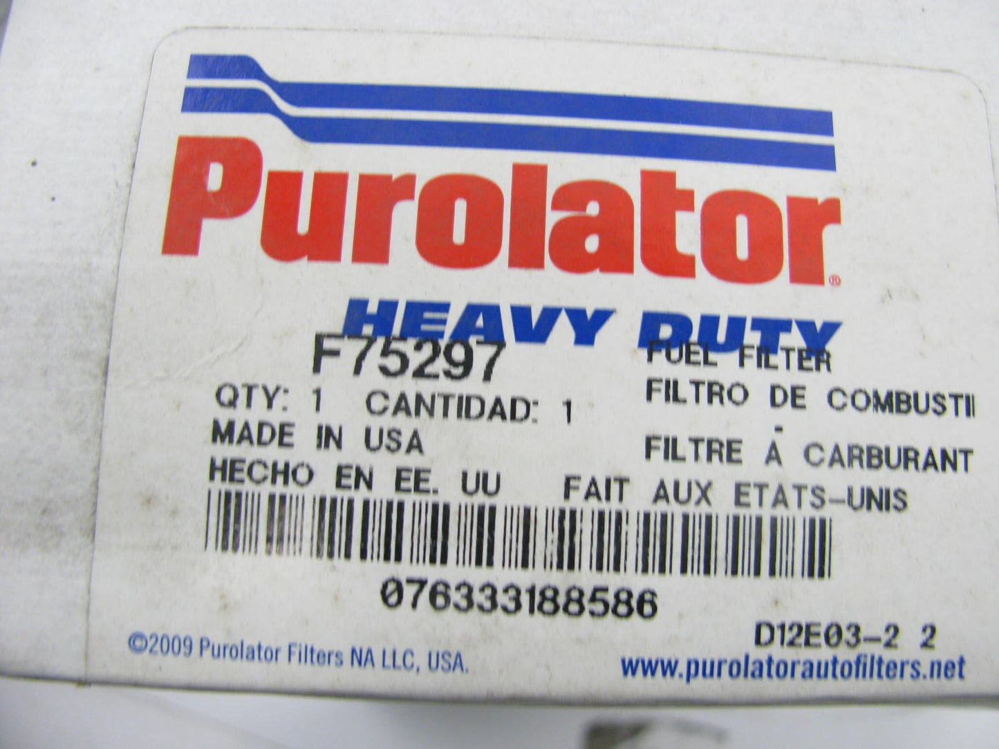 (3) Purolator F75297 Secondary Fuel Filters For Mack 12L E-Tech Engine
