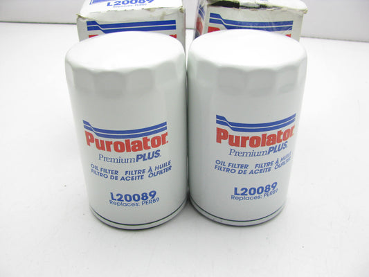 (2) Purolator L20089 Oil Filters For Deutz, Kohler, Onan Engines