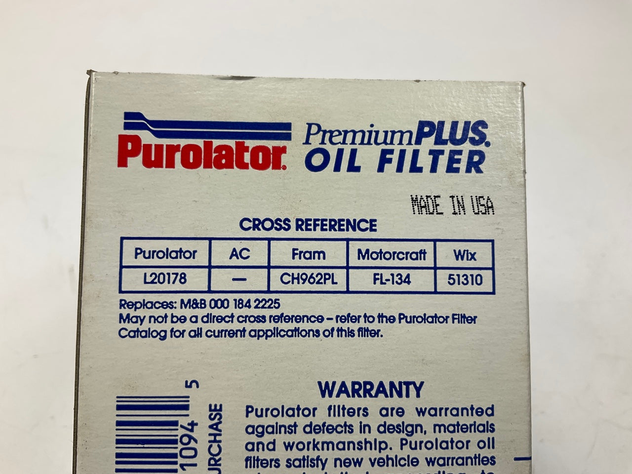 (7) Purolator L20178 Engine Oil Filter