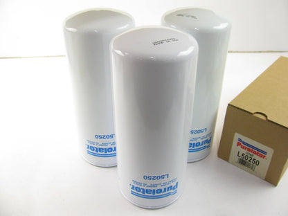 (3) Purolator L50250 Oil Filters For John Deere, Cummins, Detroit Diesel