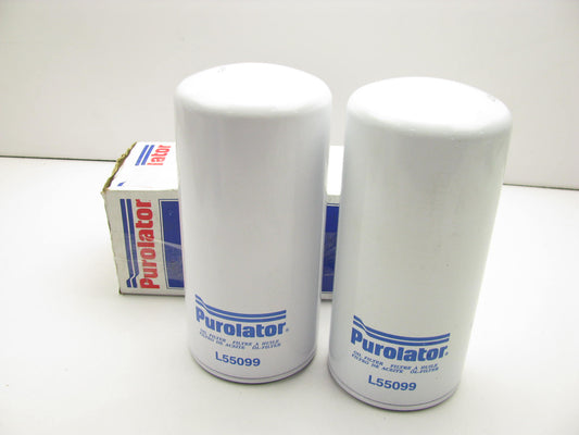 (2) Purolator L55099 Oil Filter For Hitatchi Cranes, Excavators W/ Isuzu Engine