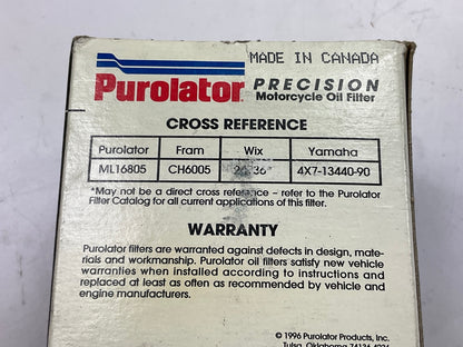 Purolator ML16805 Motorcycle Oil Filter