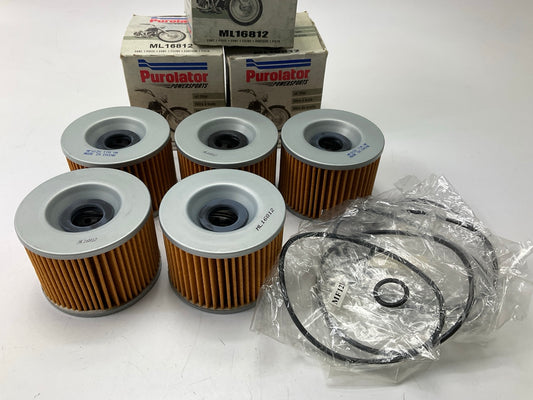 (5) Purolator ML16812 Motorcycle Oil Filters