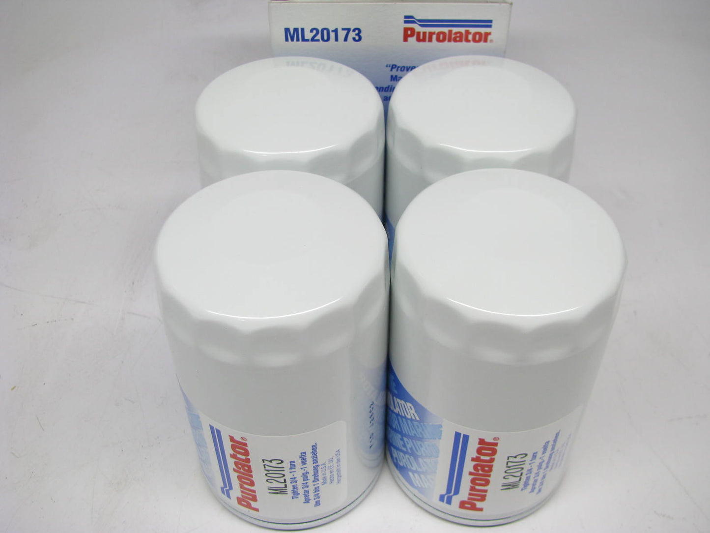 (4) Purolator ML20173 Marine Oil Filter For Mercruiser 175, 205, 4.3L V6