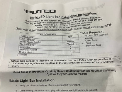 Putco 9001406 Emergency E-Blade LED Lights - Red & White, 6'' PAIR