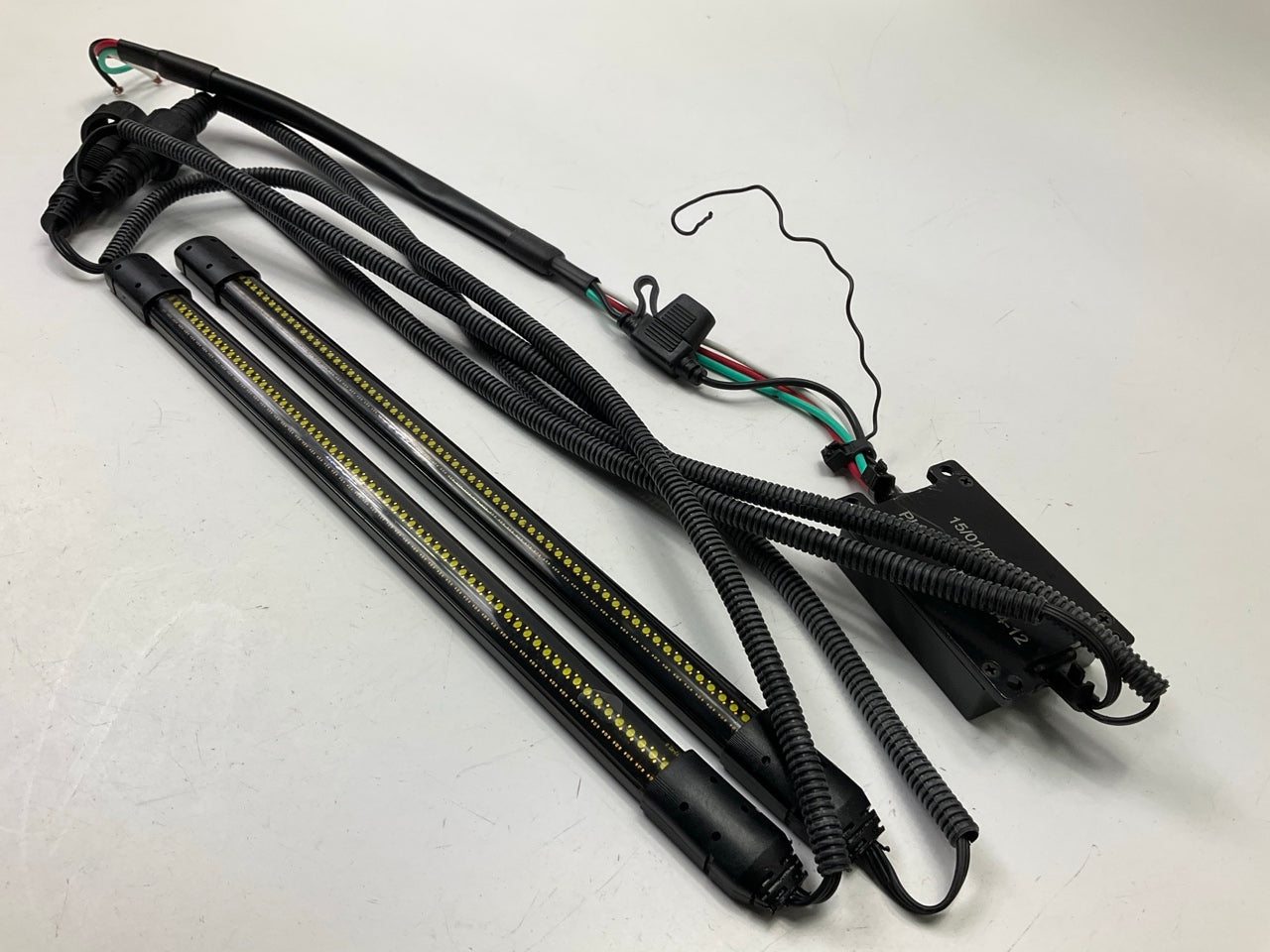 Putco 9001412 12'' LED Mini Red / White Emergency Light Bar - Pair