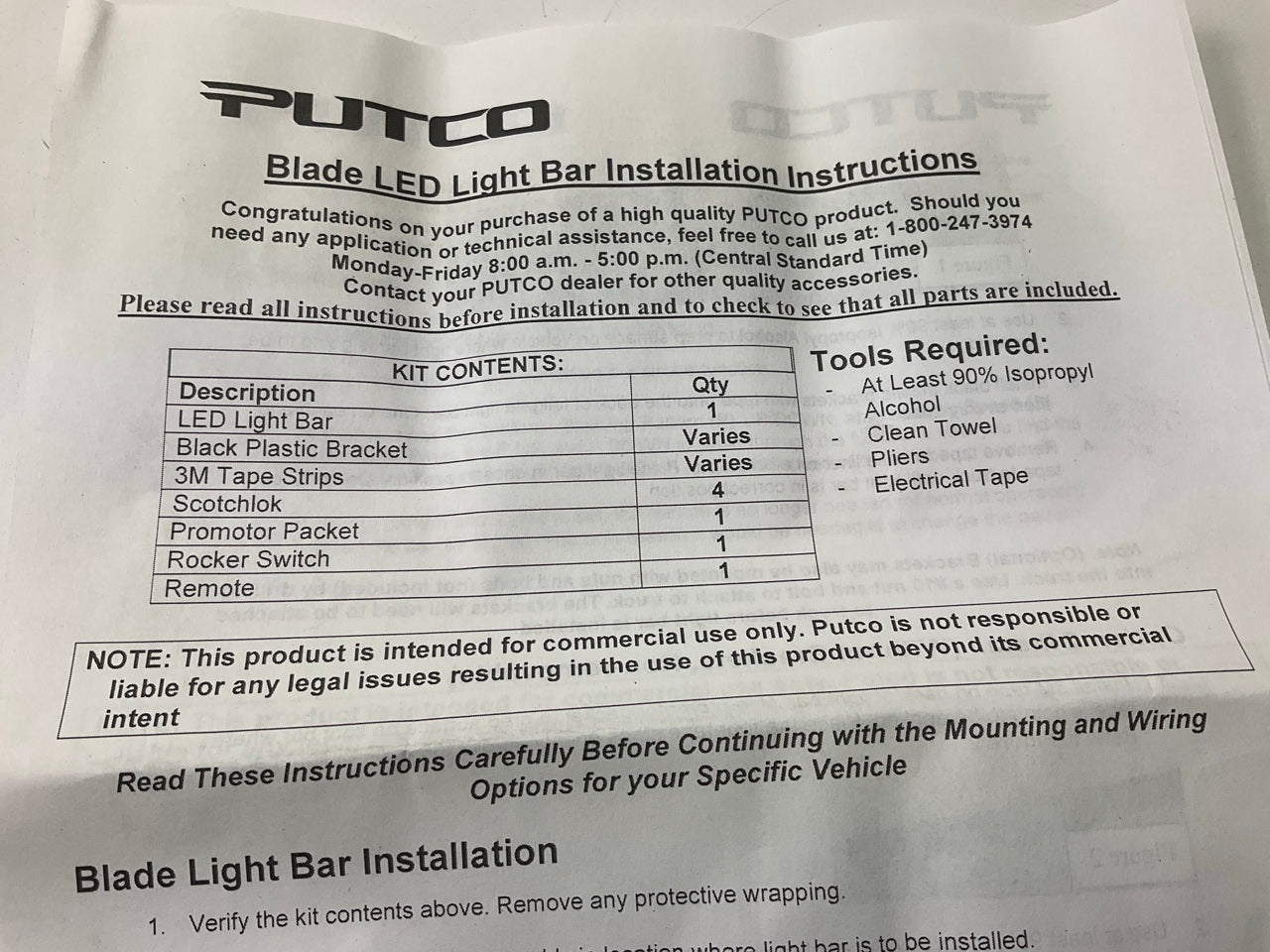 Putco 9001412 12'' LED Mini Red / White Emergency Light Bar - Pair