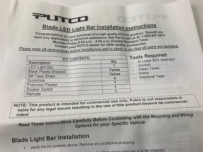 Putco 9001412 12'' LED Mini Red / White Emergency Light Bar - Pair