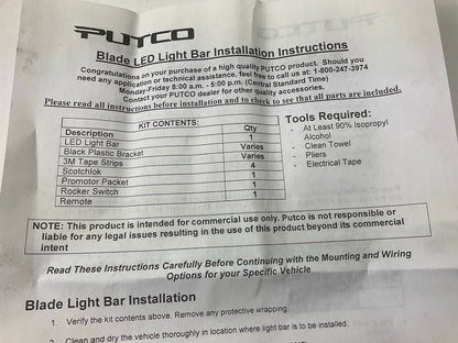 Putco 9001424 24'' LED Mini Red / White Emergency Light Bar