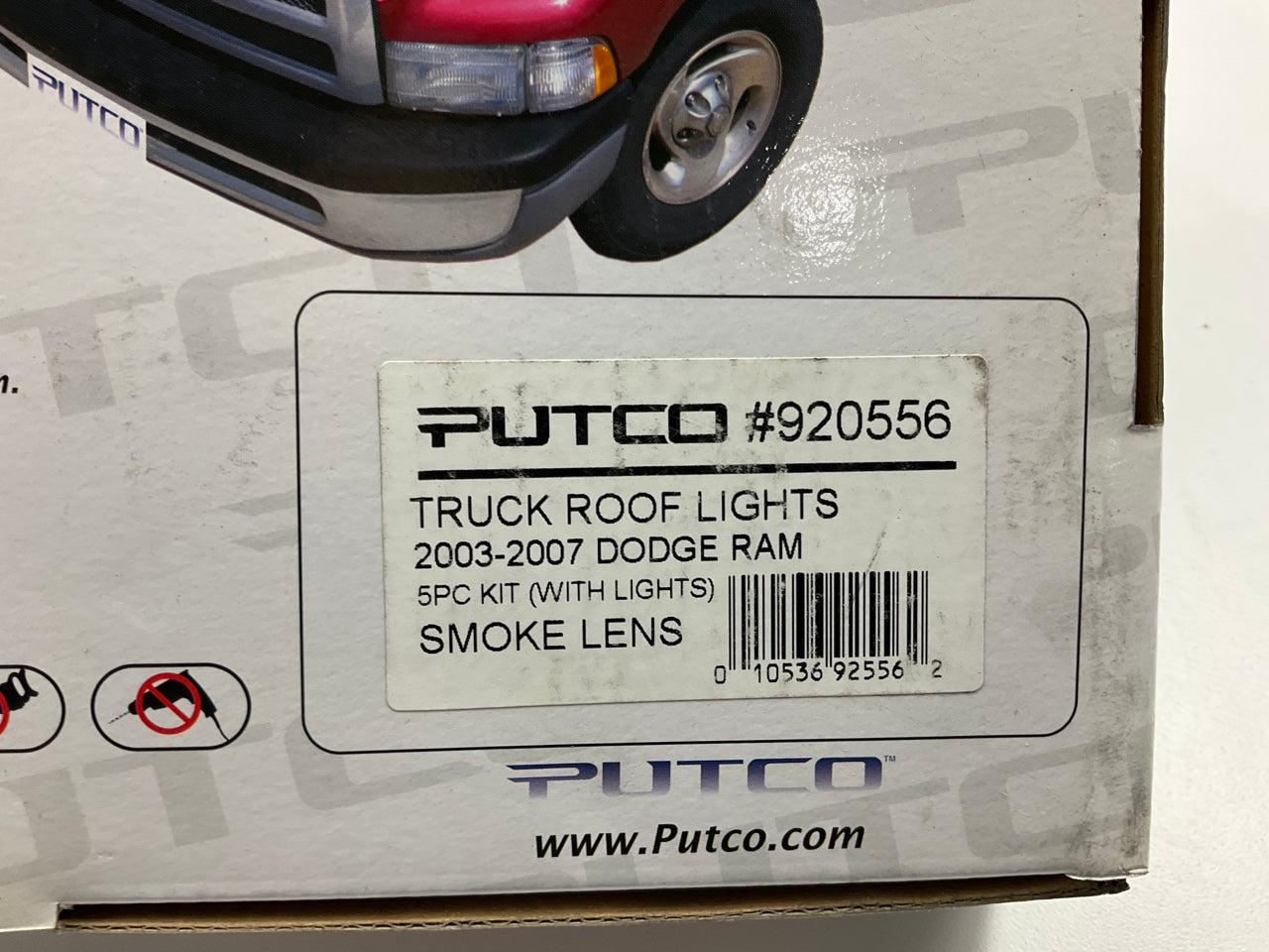 Putco 920556 Smoke Roof Marker Lights Lamps For 2003-2008 Dodge Ram 2500 3500