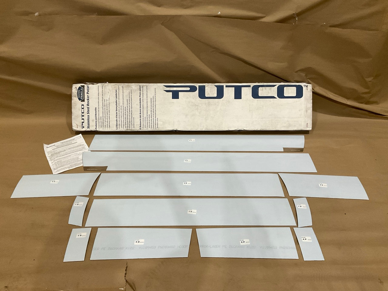Putco 9751454 Stainless Steel Super Duty Logo Rocker Panels Kit - 6.25'' Wide