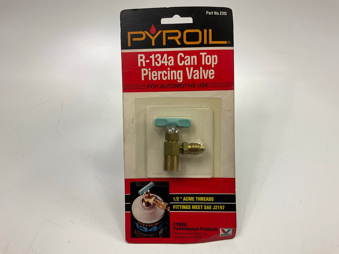 Pyroil 2313 134a Freon Can Top Piercing Valve 1/2'' ACME Threads