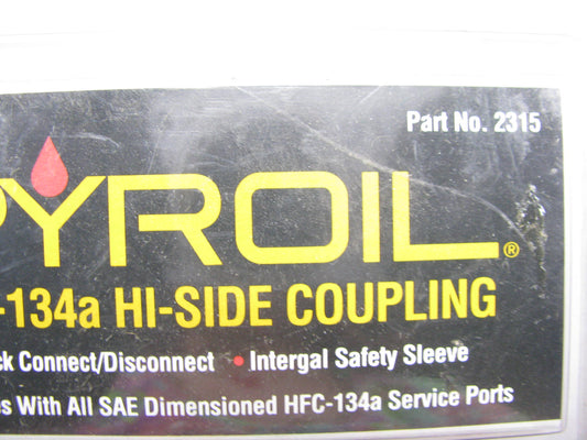 Pyroil 2315 HFC-134a Hi-Side Coupler Coupling, High Side A/C Service Coupler