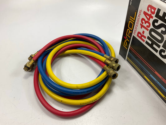 Pyroil 2318 3 Color-Keyed 134a Manifold Hose Set 60''