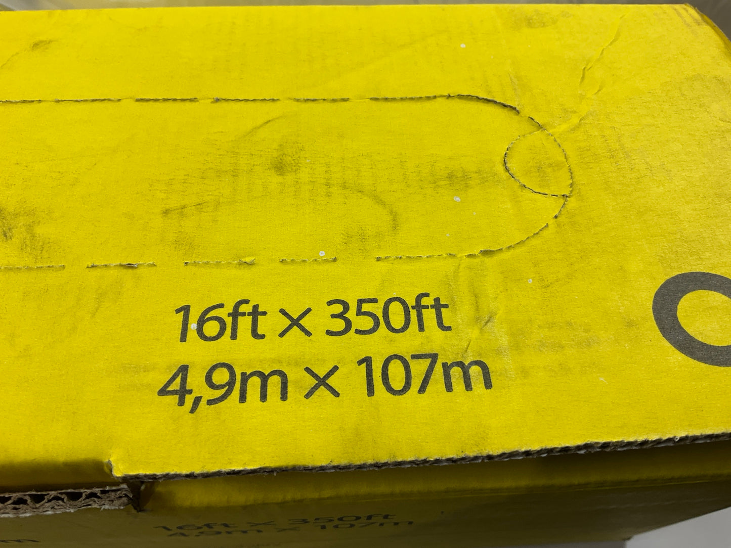 Q1 PF016 Premium Protective Paint Masking Film, 350 Feet X 16 Feet, HDPE, Clear