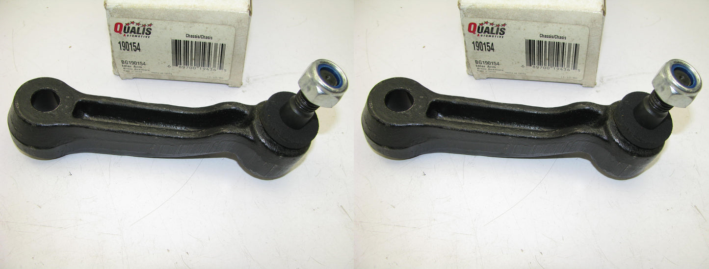 (2) Qualis 190154 Steering Idler Arms - FRONT PAIR, RWD