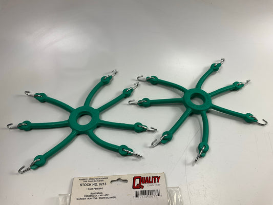 Quality Chain 0213 - Rubber Spider Bungee Tire Chain Adjusters - 7 Arm (Green)